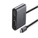 UGREEN 50505 USB-C TO HDMI + VGA ADAPTER WITH PD (SPACE GRAY)#CM162